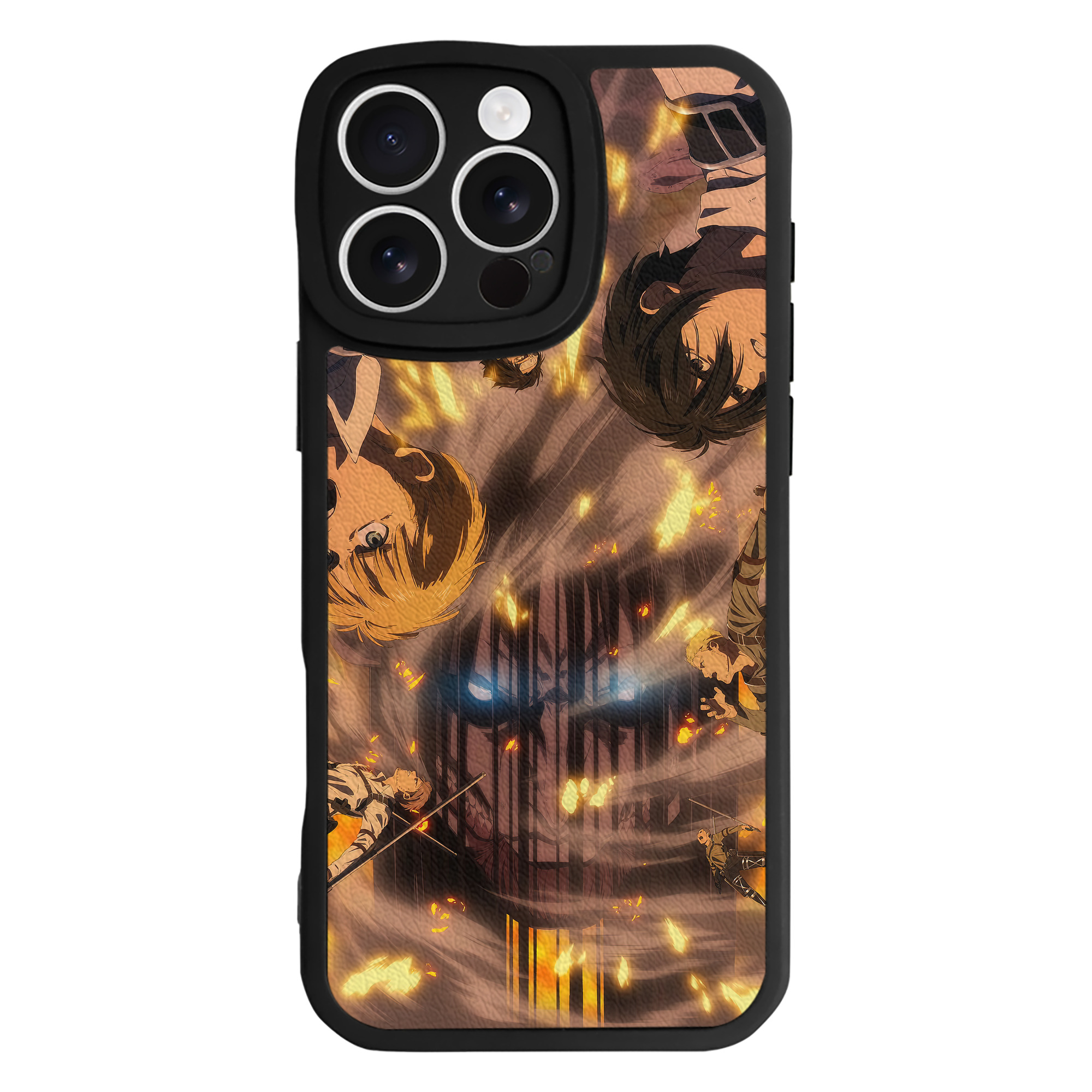 （画像用） 進撃の巨人 Attack on Titan 【iPhone 16シリーズ対応】シリコンスマホケース（レザー調） 材質：シリコン